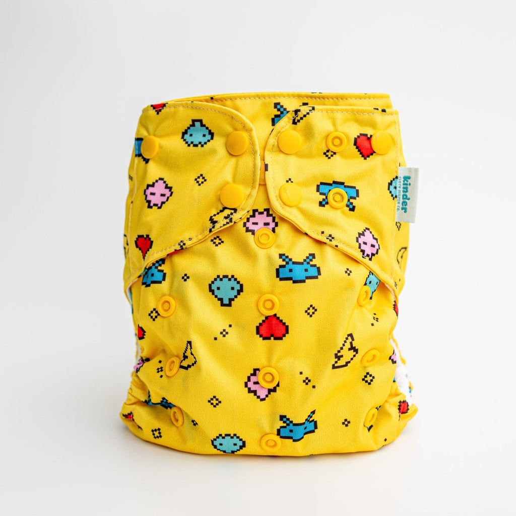 Pixel Pals - Modern - Cloth - Diapers - Pocket Diaper - Kinder Cloth Diaper Co. - Pittsburgh - Based - Small - Business - Woman - Owned