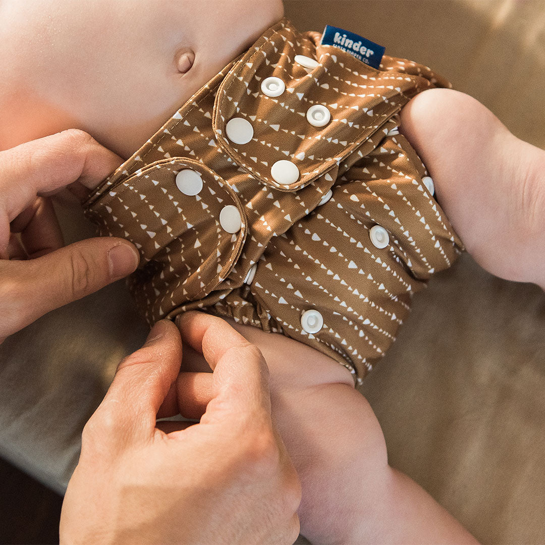 Our generously sized pocket diapers are perfect for most tiny humans between 7 and 6 pounds. 