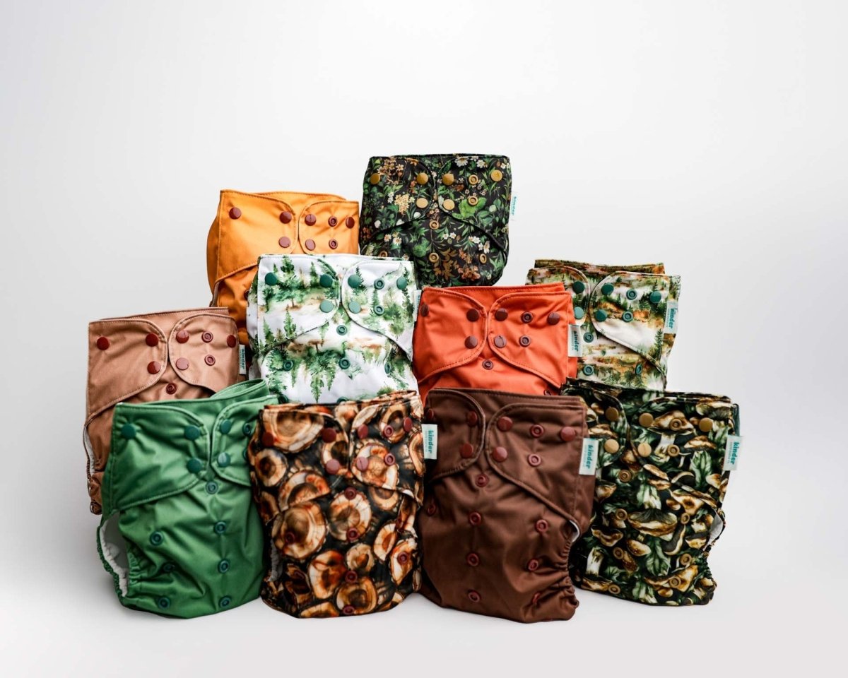 Nature: Essentials Pocket Cloth Diaper with Athletic Wicking Jersey, Grows with your Baby - Kinder Cloth Diaper Co. - 02 - 04 - 03 - modern reusable cloth diapers and more for birth to potty training - Pittsburgh Based Small Business