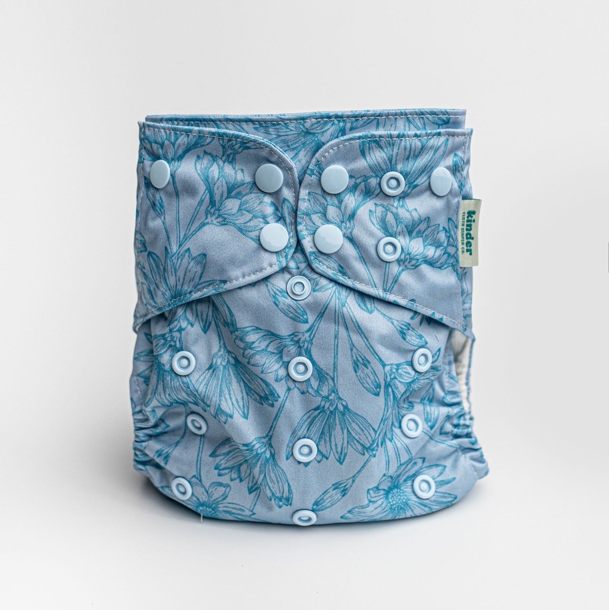 Floral: Essentials Pocket Cloth Diaper with Athletic Wicking Jersey, Grows with your Baby - Kinder Cloth Diaper Co. - 25 - 05 - 03 - modern reusable cloth diapers and more for birth to potty training - Pittsburgh Based Small Business