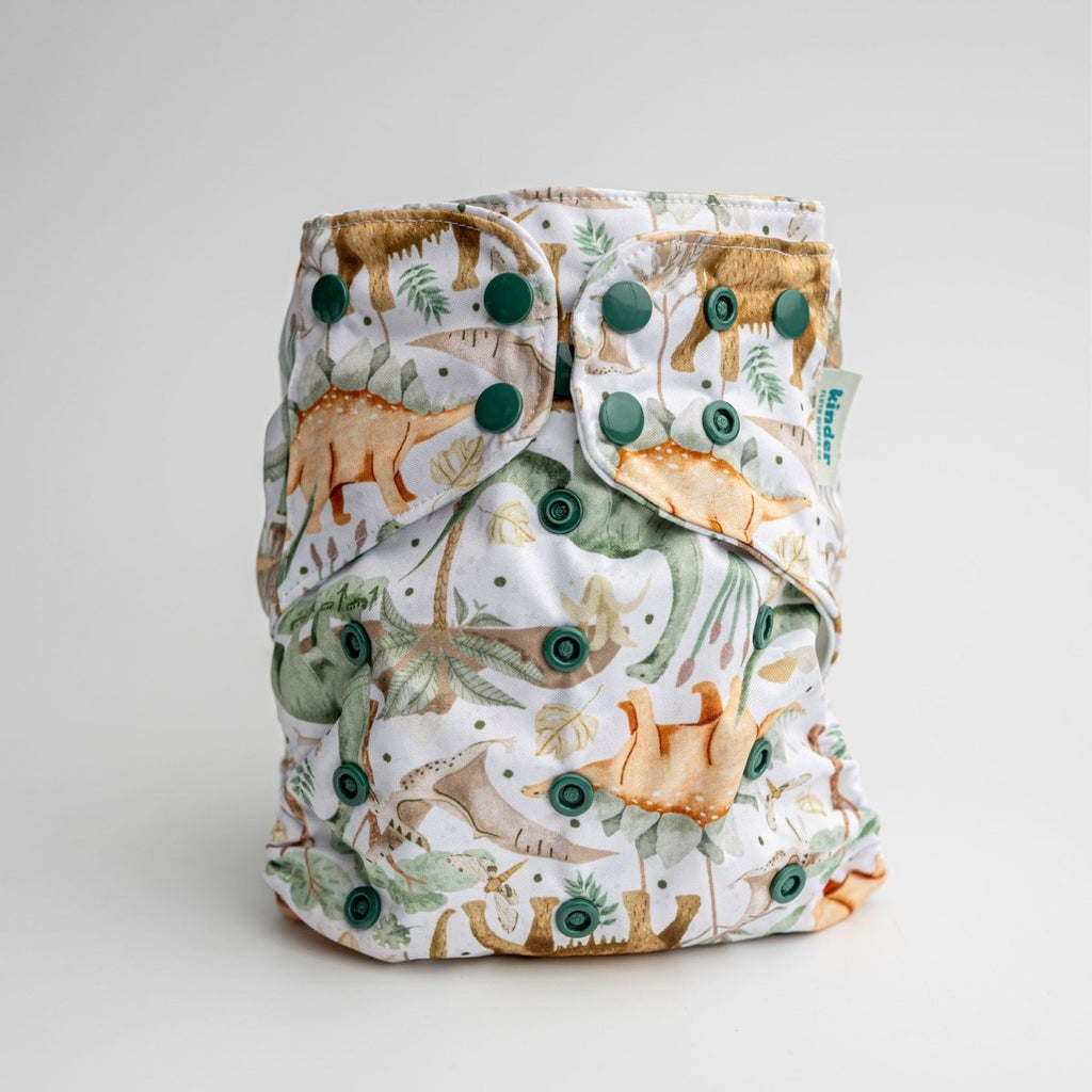 Prehistoric Dreams - Modern - Cloth - Diapers - Pocket Diaper - Kinder Cloth Diaper Co. - Pittsburgh - Based - Small - Business - Woman - Owned