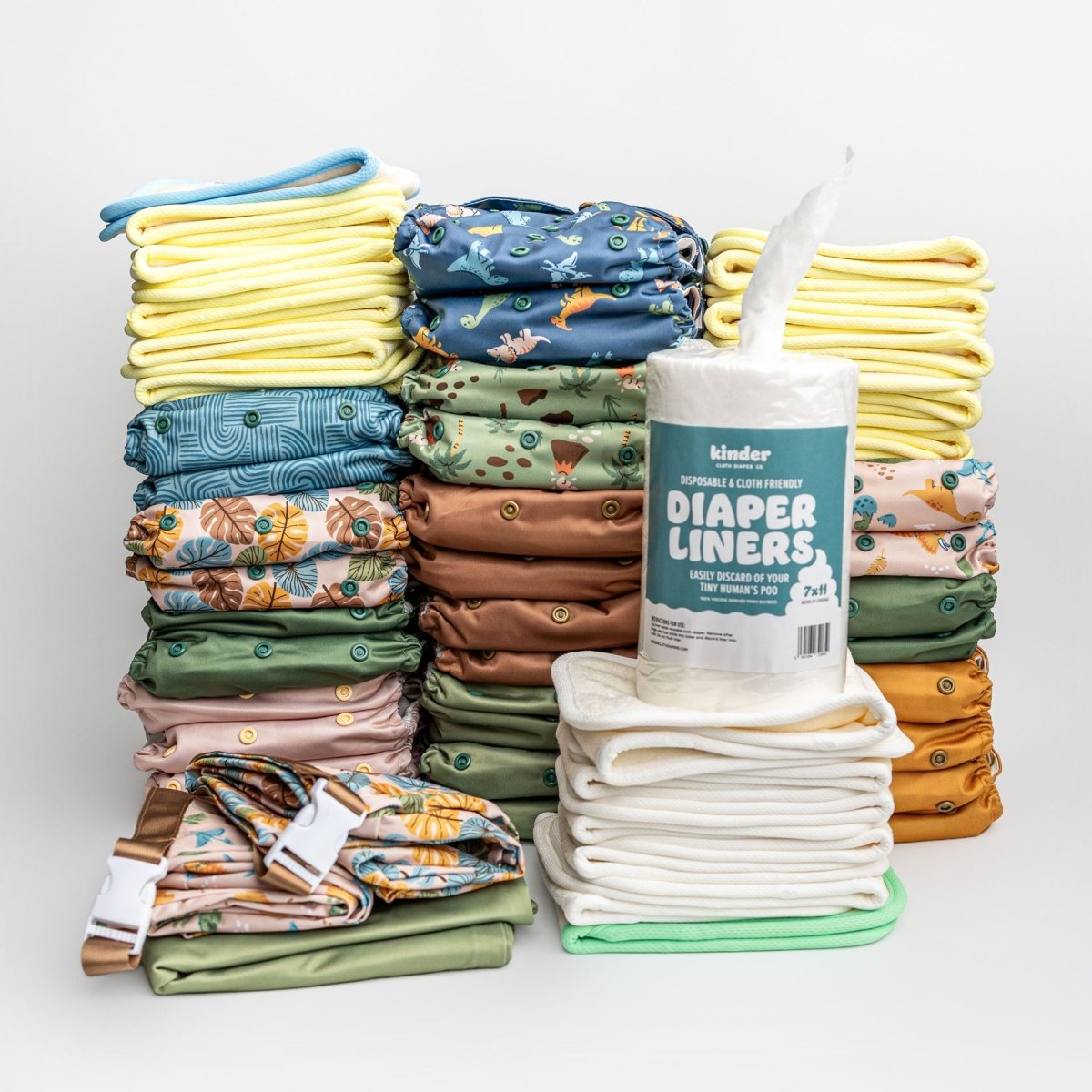 Prehistoric Pals - Modern - Cloth - Diapers - New Parent Starter Bundle - Kinder Cloth Diaper Co. - Pittsburgh - Based - Small - Business - Woman - Owned