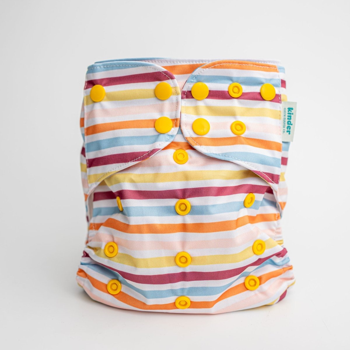 Rainbow Ribbons - Modern - Cloth - Diapers - Pocket Diaper - Kinder Cloth Diaper Co. - Pittsburgh - Based - Small - Business - Woman - Owned