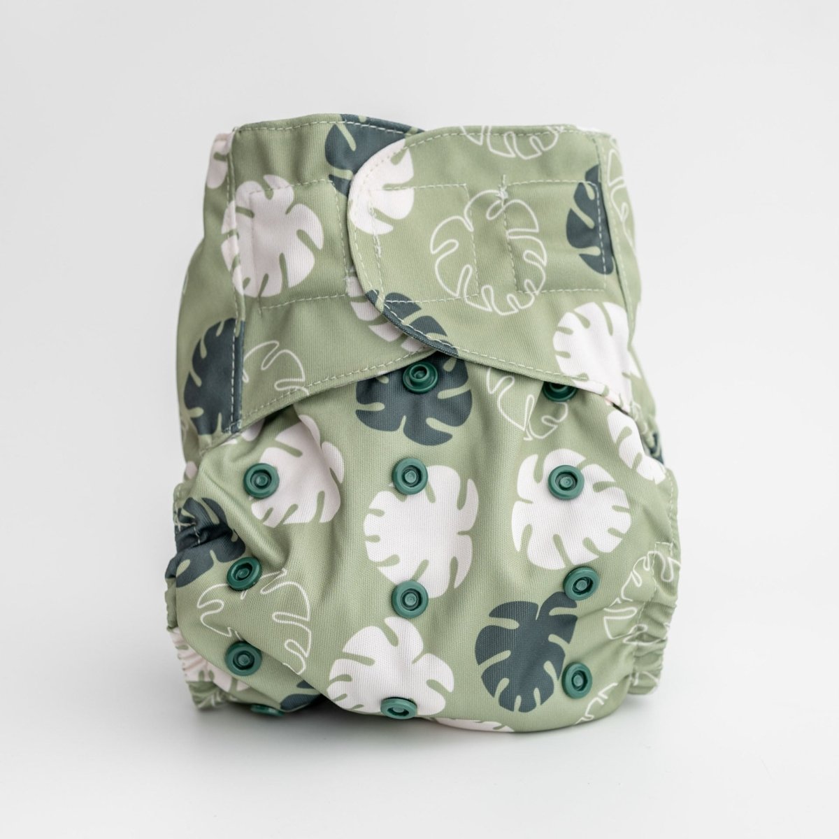 Rainforest Monstera - Modern - Cloth - Diapers - Luxe Pocket Diaper - Kinder Cloth Diaper Co. - Pittsburgh - Based - Small - Business - Woman - Owned