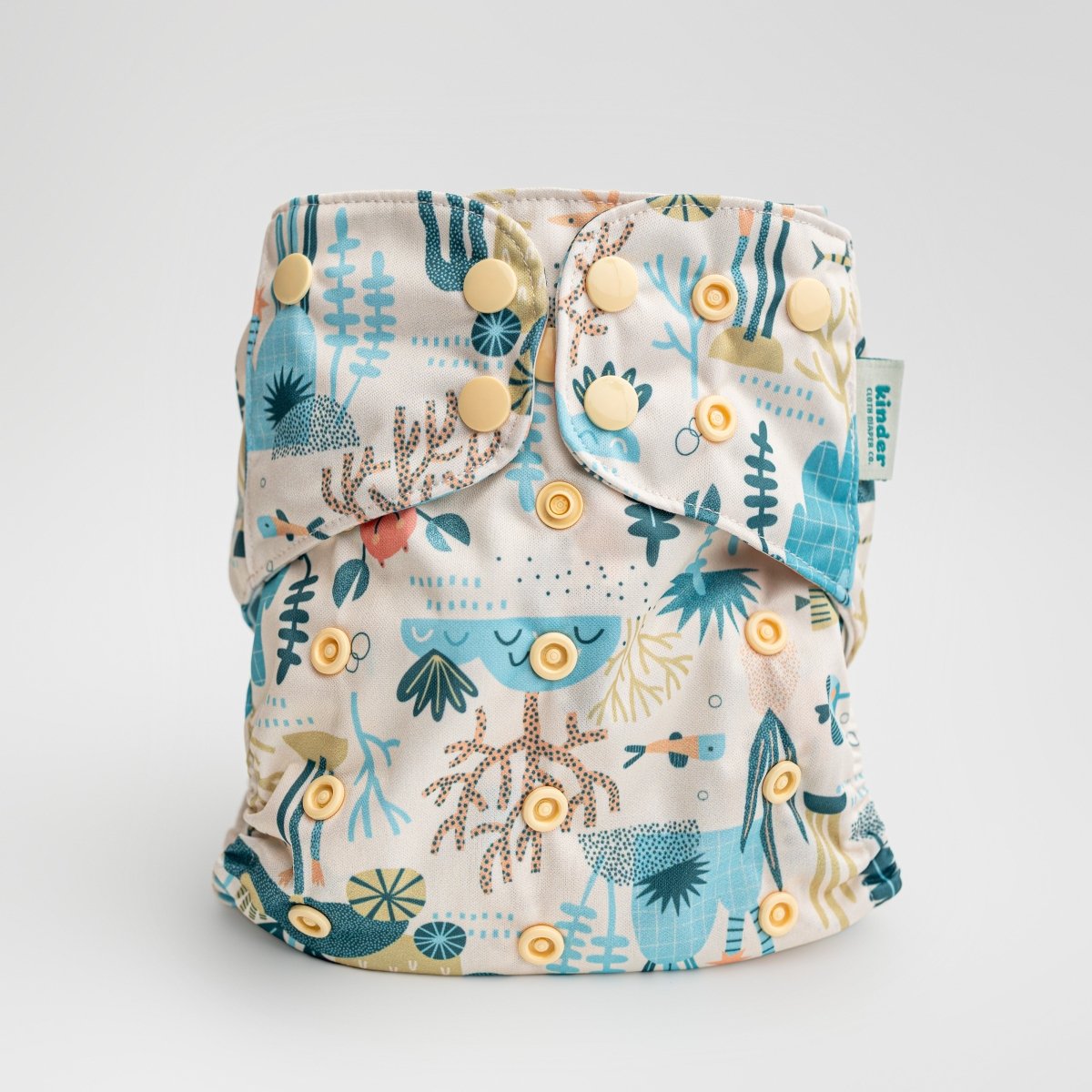 Reef Rambler - Modern - Cloth - Diapers - Pocket Diaper - Kinder Cloth Diaper Co. - Pittsburgh - Based - Small - Business - Woman - Owned