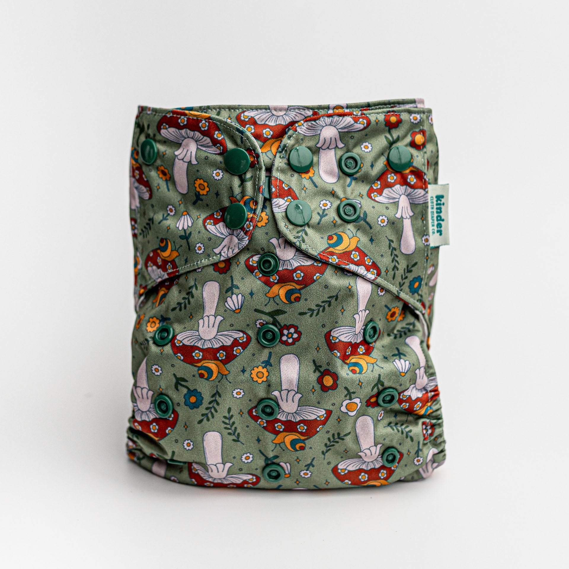 Floral: Essentials Pocket Cloth Diaper with Athletic Wicking Jersey, Grows with your Baby - Kinder Cloth Diaper Co. - 24 - 06 - 01 - modern reusable cloth diapers and more for birth to potty training - Pittsburgh Based Small Business