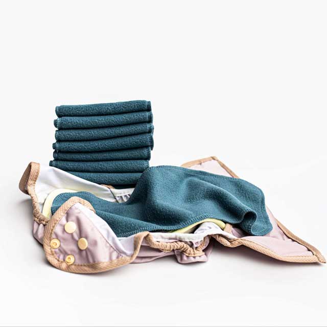Reusable Fleece Cloth Diaper Liners - 10 Pack - Kinder Cloth Diaper Co. - 23 - 05 - 05 - modern reusable cloth diapers and more for birth to potty training - Pittsburgh Based Small Business