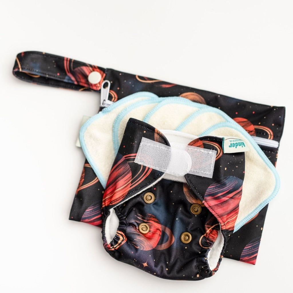 Reusable Doll Toy Diaper Set with 5 Mini Reusable Baby Wipes - Kinder Cloth Diaper Co. - 23 - 04 - 04 - modern reusable cloth diapers and more for birth to potty training - Pittsburgh Based Small Business