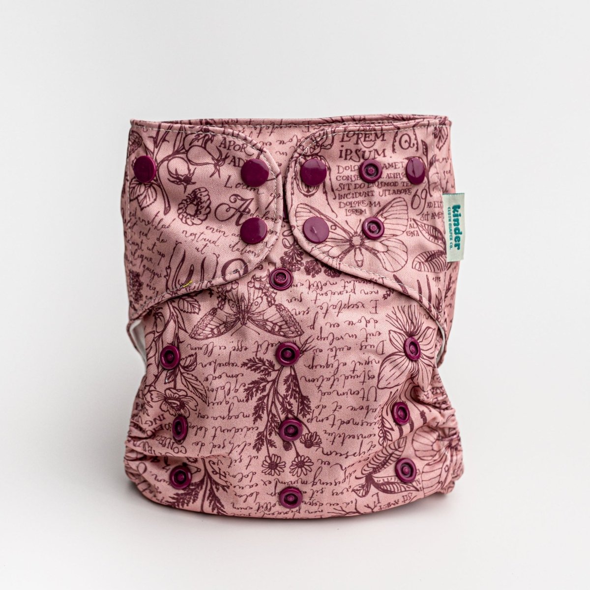 Floral: Essentials Pocket Cloth Diaper with Athletic Wicking Jersey, Grows with your Baby - Kinder Cloth Diaper Co. - 25 - 05 - 01 - modern reusable cloth diapers and more for birth to potty training - Pittsburgh Based Small Business