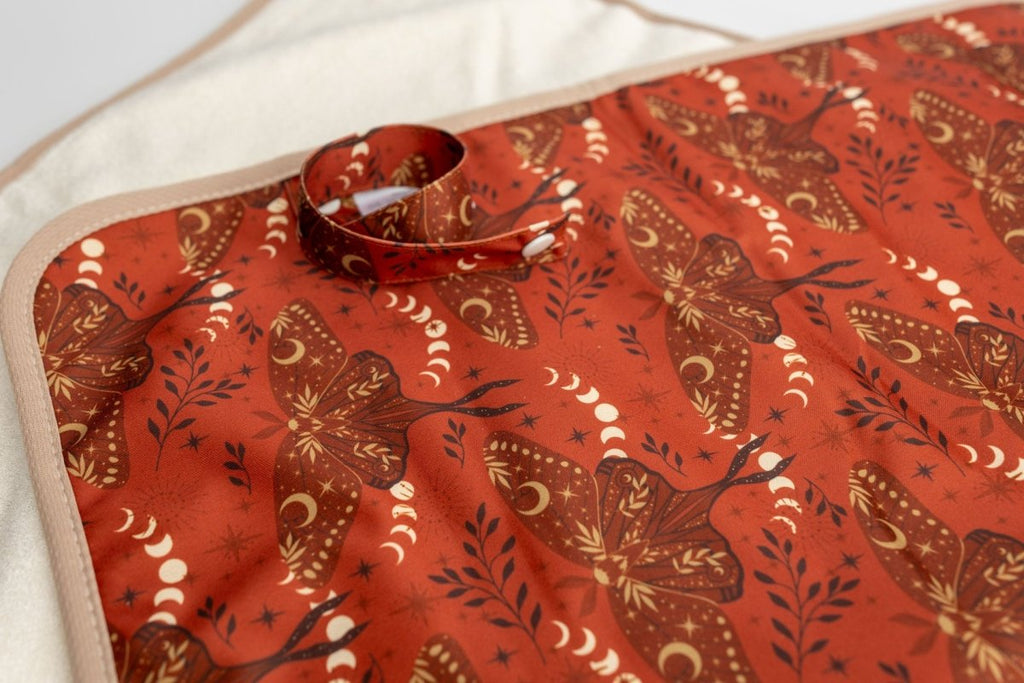 Ruby Moths - Modern - Cloth - Diapers - Change Mat - Kinder Cloth Diaper Co. - Pittsburgh - Based - Small - Business - Woman - Owned