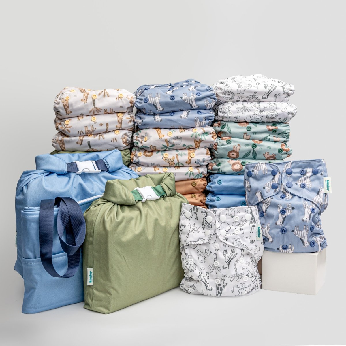 -Modern-Cloth-Diapers-New Parent Starter Bundle-Kinder Cloth Diaper Co.-Pittsburgh-Based-Small-Business-Woman-Owned