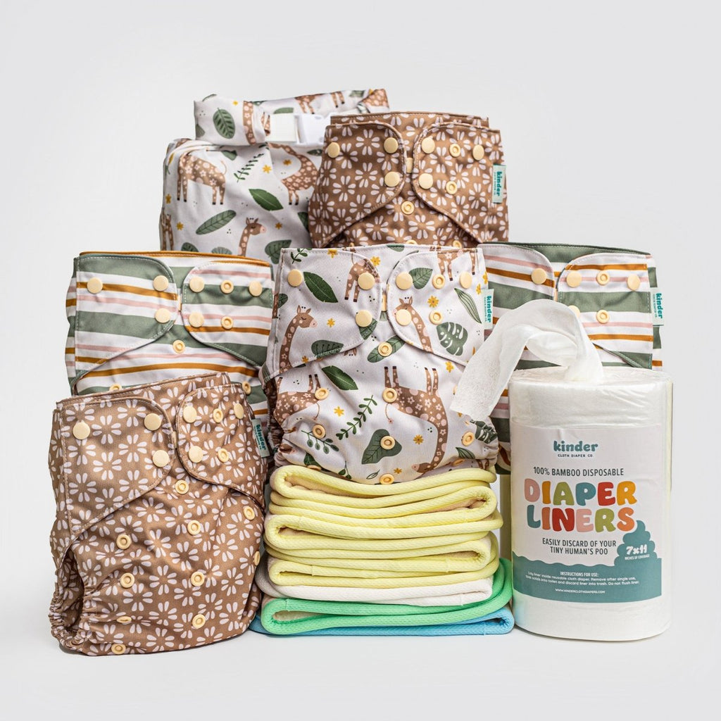 New Parent Starter Bundles: Pocket Cloth Diapers with Athletic Wicking Jersey and More - Kinder Cloth Diaper Co. - 33 - SKID - modern reusable cloth diapers and more for birth to potty training - Pittsburgh Based Small Business