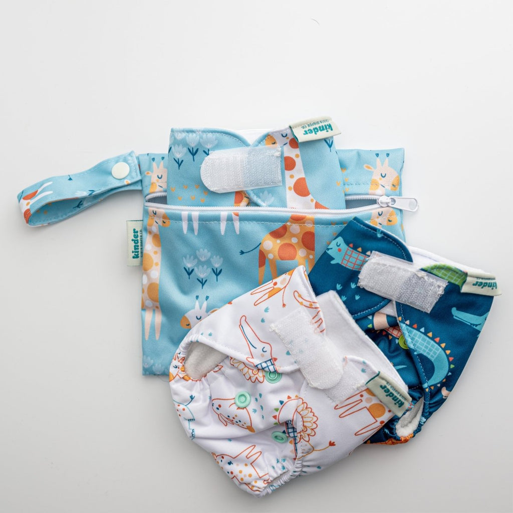 Safari Smiles (3 Pack)-Modern-Cloth-Diapers-Pocket Diaper-Kinder Cloth Diaper Co.-Pittsburgh-Based-Small-Business-Woman-Owned