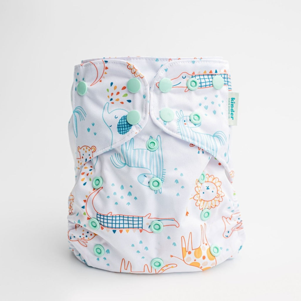 Safari Smiles - Modern - Cloth - Diapers - Pocket Diaper - Kinder Cloth Diaper Co. - Pittsburgh - Based - Small - Business - Woman - Owned