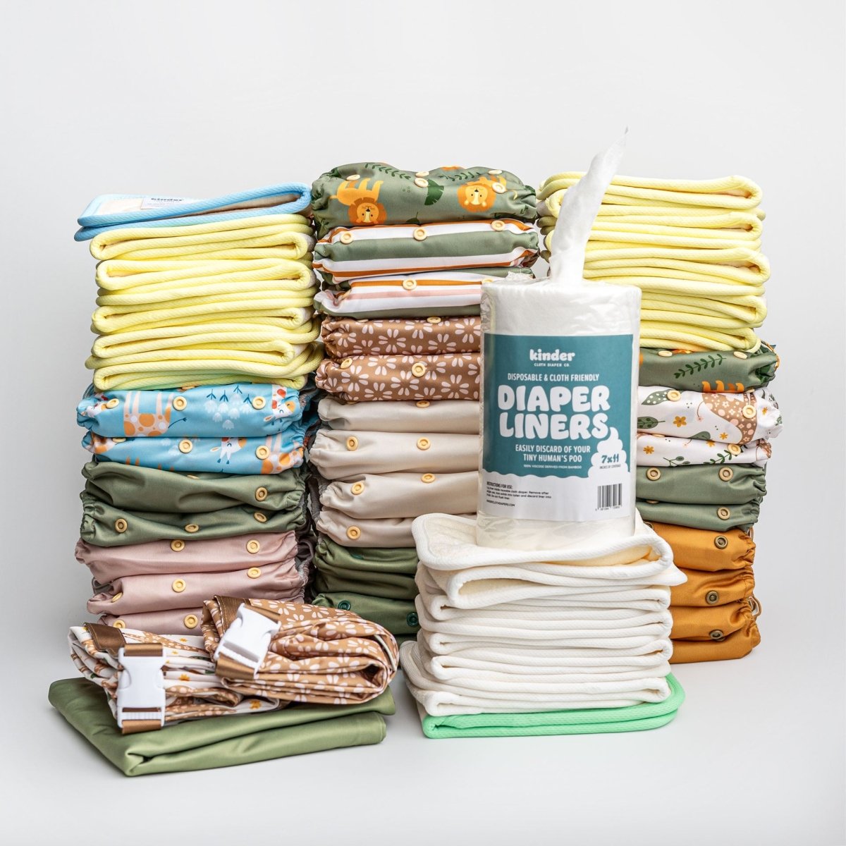 Safari Snuggles - Modern - Cloth - Diapers - New Parent Starter Bundle - Kinder Cloth Diaper Co. - Pittsburgh - Based - Small - Business - Woman - Owned