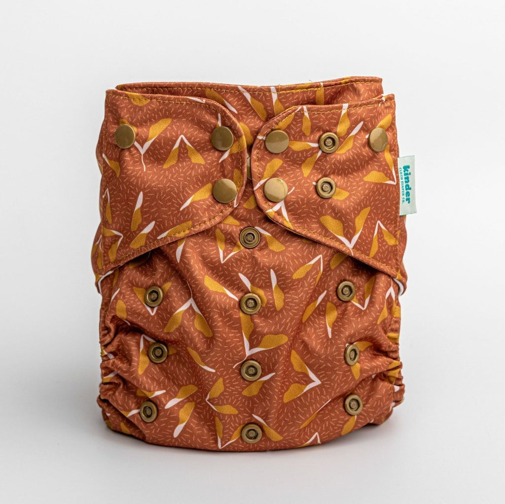 Nature: Essentials Pocket Cloth Diaper with Athletic Wicking Jersey, Grows with your Baby - Kinder Cloth Diaper Co. - 30 - 05 - 01 - modern reusable cloth diapers and more for birth to potty training - Pittsburgh Based Small Business