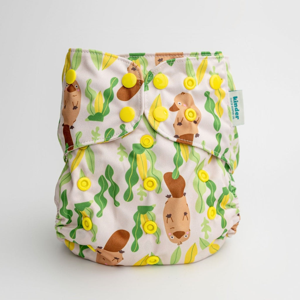 Seaweed Swim - Modern - Cloth - Diapers - Pocket Diaper - Kinder Cloth Diaper Co. - Pittsburgh - Based - Small - Business - Woman - Owned