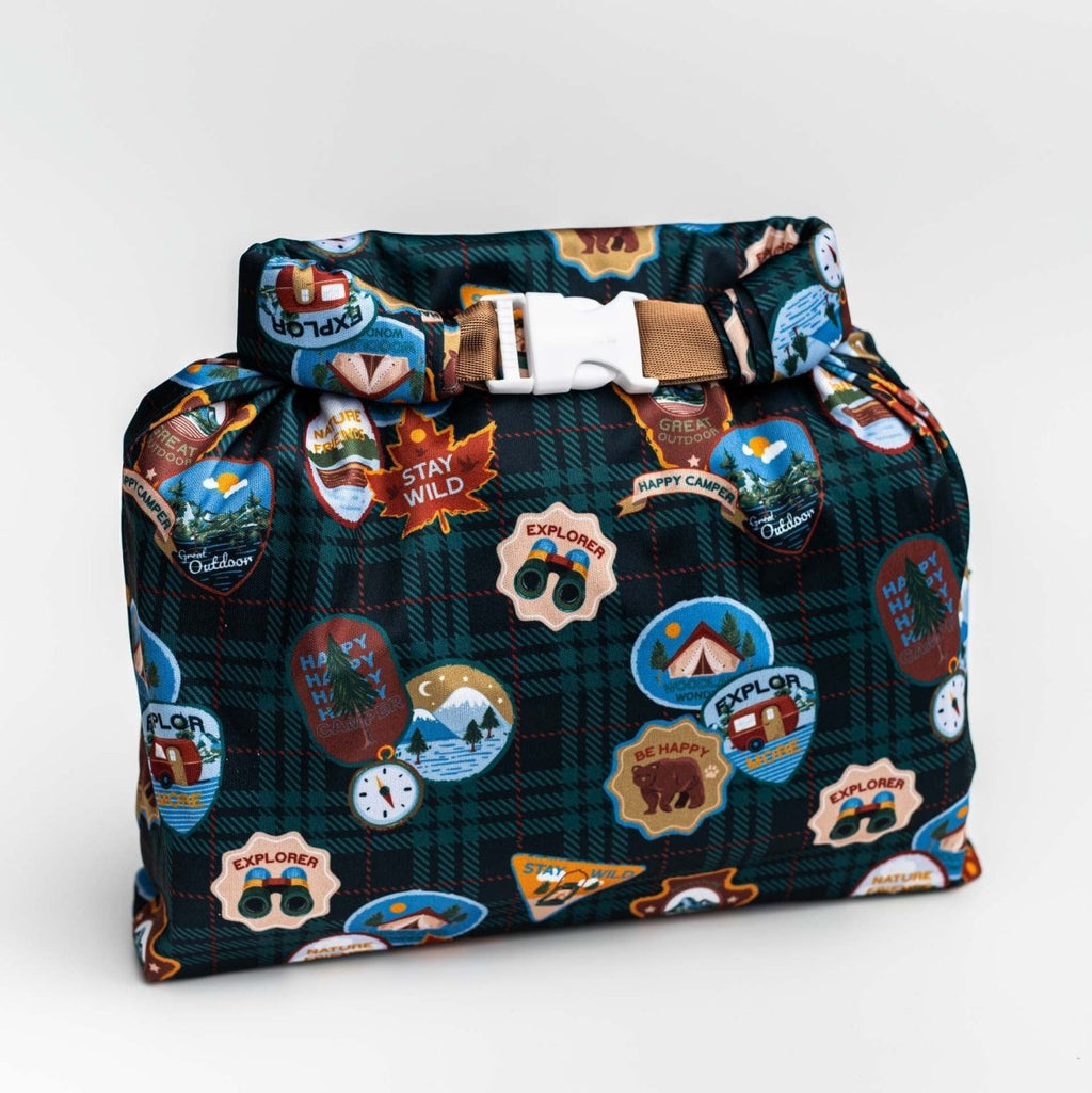 Roll Top Space Saver Water Resistant Small Wet Bag Travel Storage Bag - Kinder Cloth Diaper Co. - 07 - 05 - 03 - modern reusable cloth diapers and more for birth to potty training - Pittsburgh Based Small Business