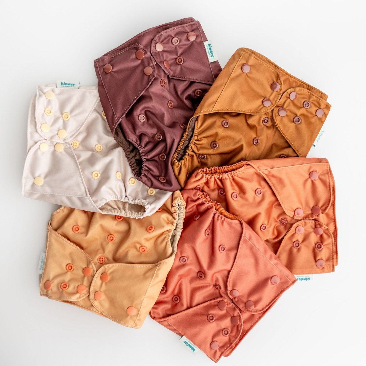 Sienna - Warm Neutrals - Modern - Cloth - Diapers - Pocket Diaper - Kinder Cloth Diaper Co. - Pittsburgh - Based - Small - Business - Woman - Owned