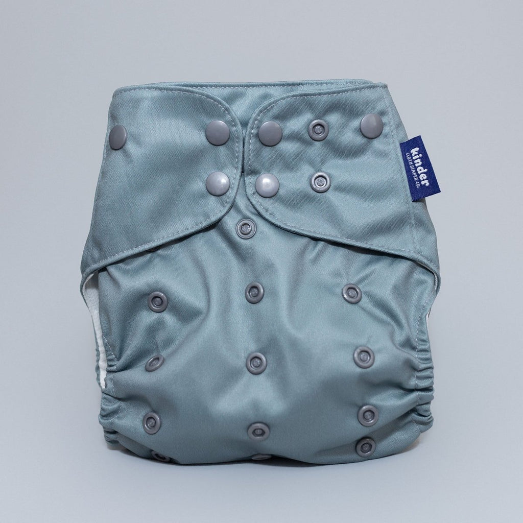 Slate - Modern - Cloth - Diapers - Pocket Diaper - Kinder Cloth Diaper Co. - Pittsburgh - Based - Small - Business - Woman - Owned