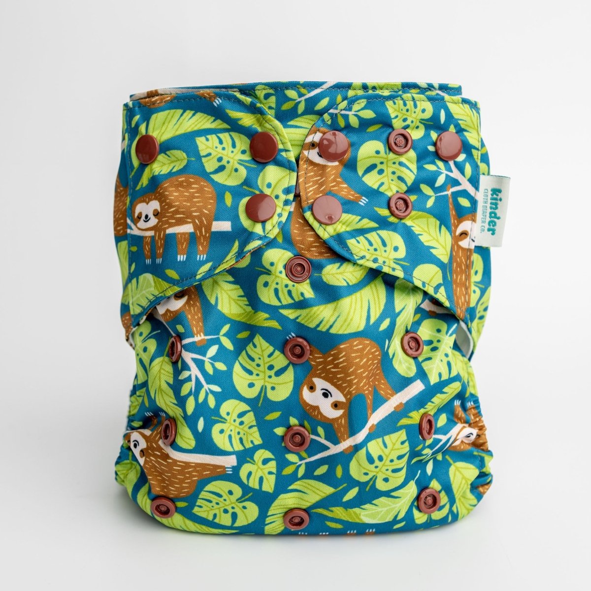 Sleepy Sloths - Modern - Cloth - Diapers - Pocket Diaper - Kinder Cloth Diaper Co. - Pittsburgh - Based - Small - Business - Woman - Owned