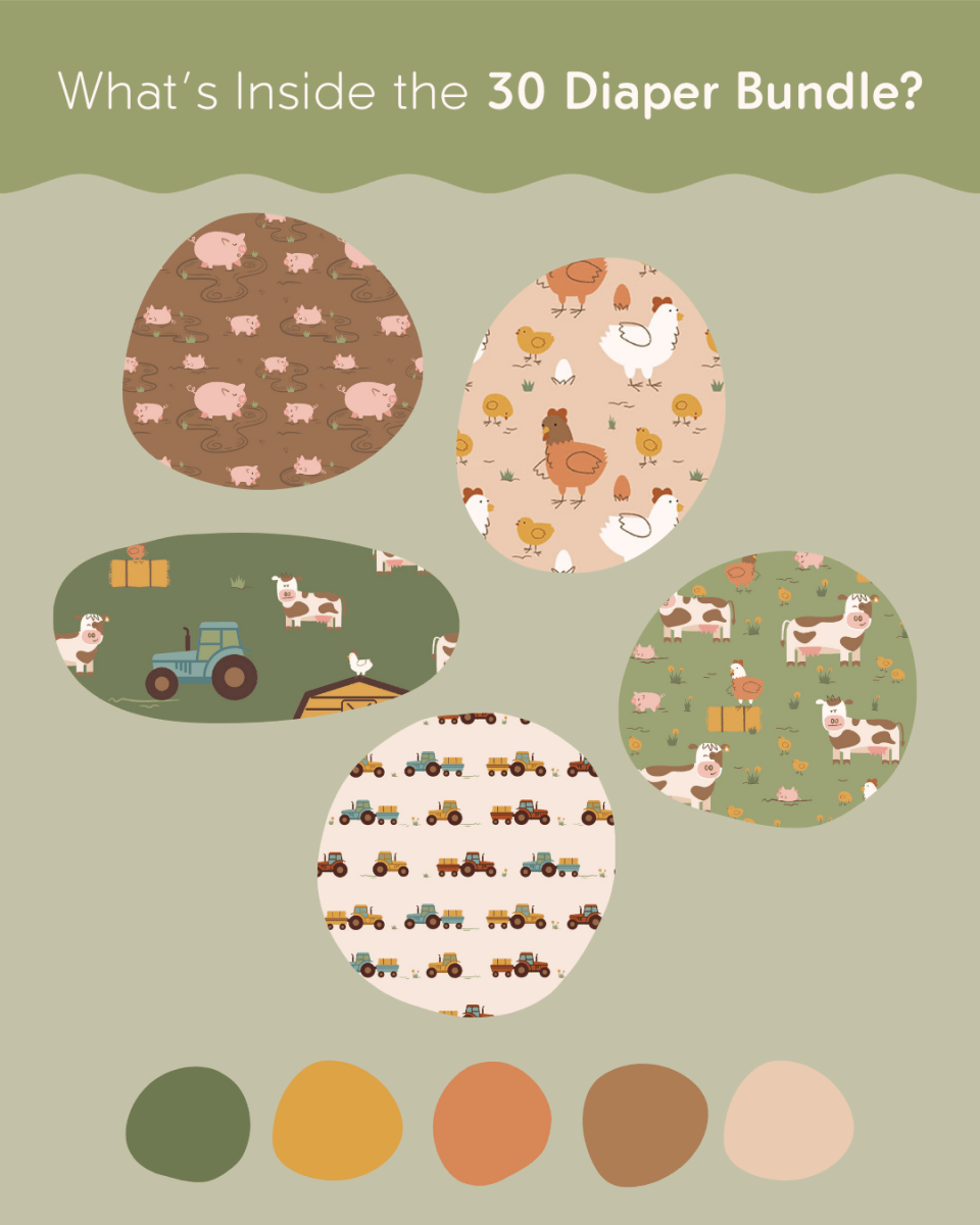 Solids - Gentle Earth - Modern - Cloth - Diapers - New Parent Starter Bundle - Kinder Cloth Diaper Co. - Pittsburgh - Based - Small - Business - Woman - Owned