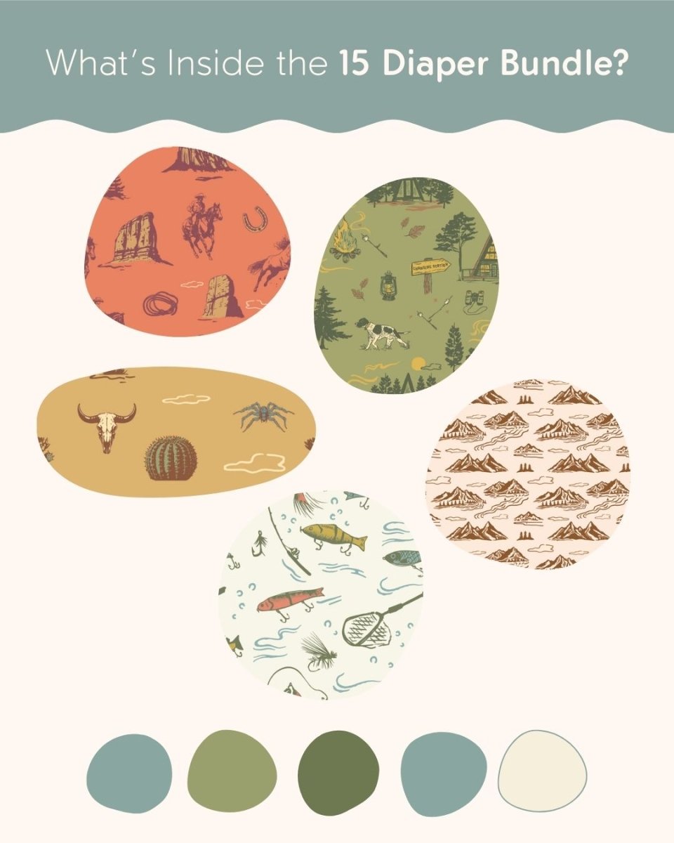 Solids - Gentle Earth - Modern - Cloth - Diapers - New Parent Starter Bundle - Kinder Cloth Diaper Co. - Pittsburgh - Based - Small - Business - Woman - Owned