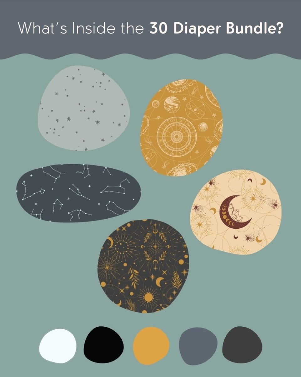 Solids - Gentle Earth - Modern - Cloth - Diapers - New Parent Starter Bundle - Kinder Cloth Diaper Co. - Pittsburgh - Based - Small - Business - Woman - Owned