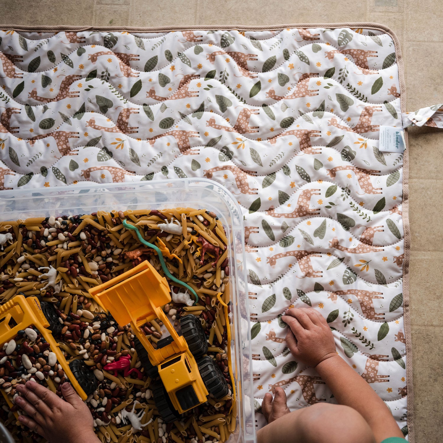 Anywhere Adventure Play Mat, Featuring Quilted Wipeable Machine Washable Fabric