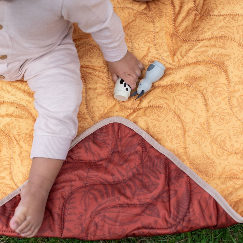 Anywhere Adventure Play Mat, Featuring Quilted Wipeable Machine Washable Fabric - Kinder Cloth Diaper Co. - 08 - 04 - 03 - modern reusable cloth diapers and more for birth to potty training - Pittsburgh Based Small Business