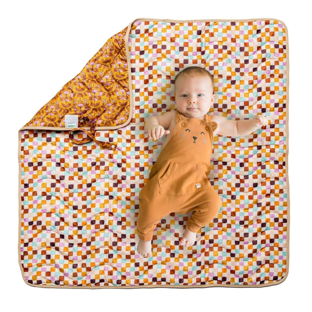 Anywhere Adventure Play Mat, Featuring Quilted Wipeable Machine Washable Fabric - Kinder Cloth Diaper Co. - 08 - 04 - 01 - modern reusable cloth diapers and more for birth to potty training - Pittsburgh Based Small Business