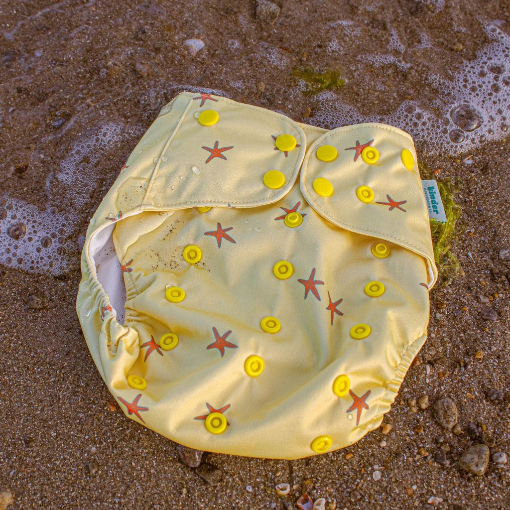 Starfish Soiree - Modern - Cloth - Diapers - Pocket Diaper - Kinder Cloth Diaper Co. - Pittsburgh - Based - Small - Business - Woman - Owned