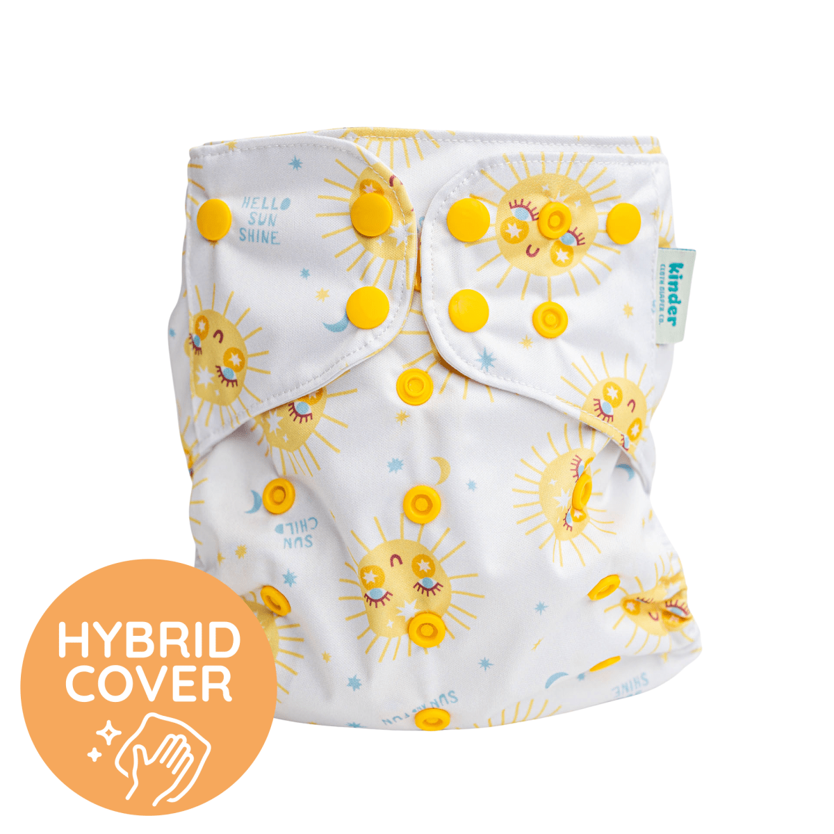 Sun Child - Modern - Cloth - Diapers - Diaper Cover - Kinder Cloth Diaper Co. - Pittsburgh - Based - Small - Business - Woman - Owned