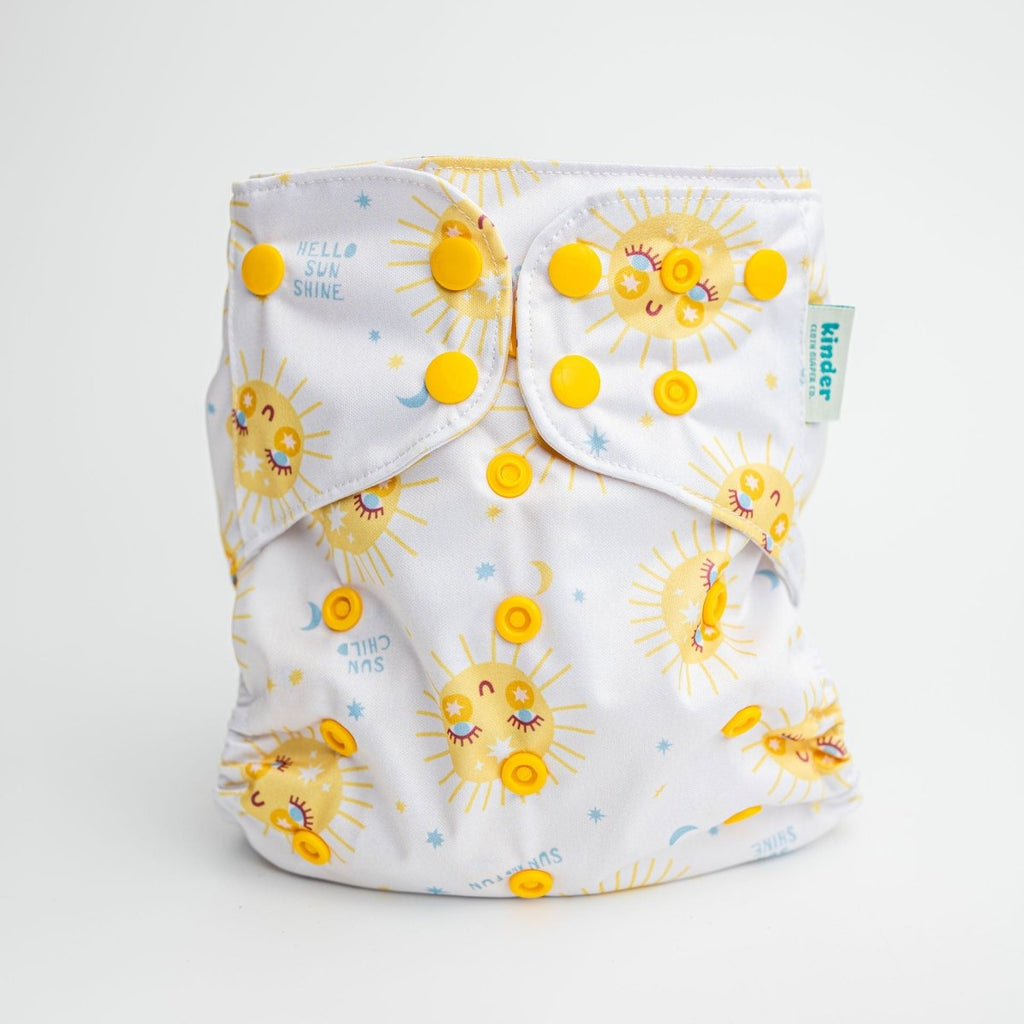 Sun Child - Modern - Cloth - Diapers - Pocket Diaper - Kinder Cloth Diaper Co. - Pittsburgh - Based - Small - Business - Woman - Owned