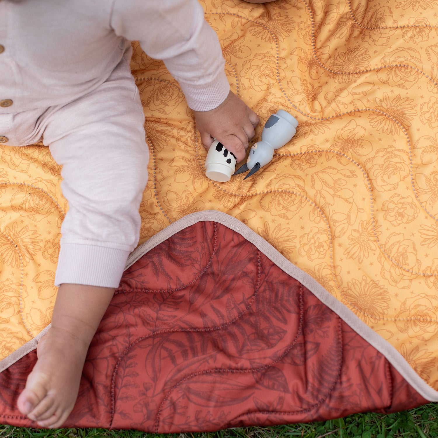 Anywhere Adventure Play Mat, Featuring Quilted Wipeable Machine Washable Fabric