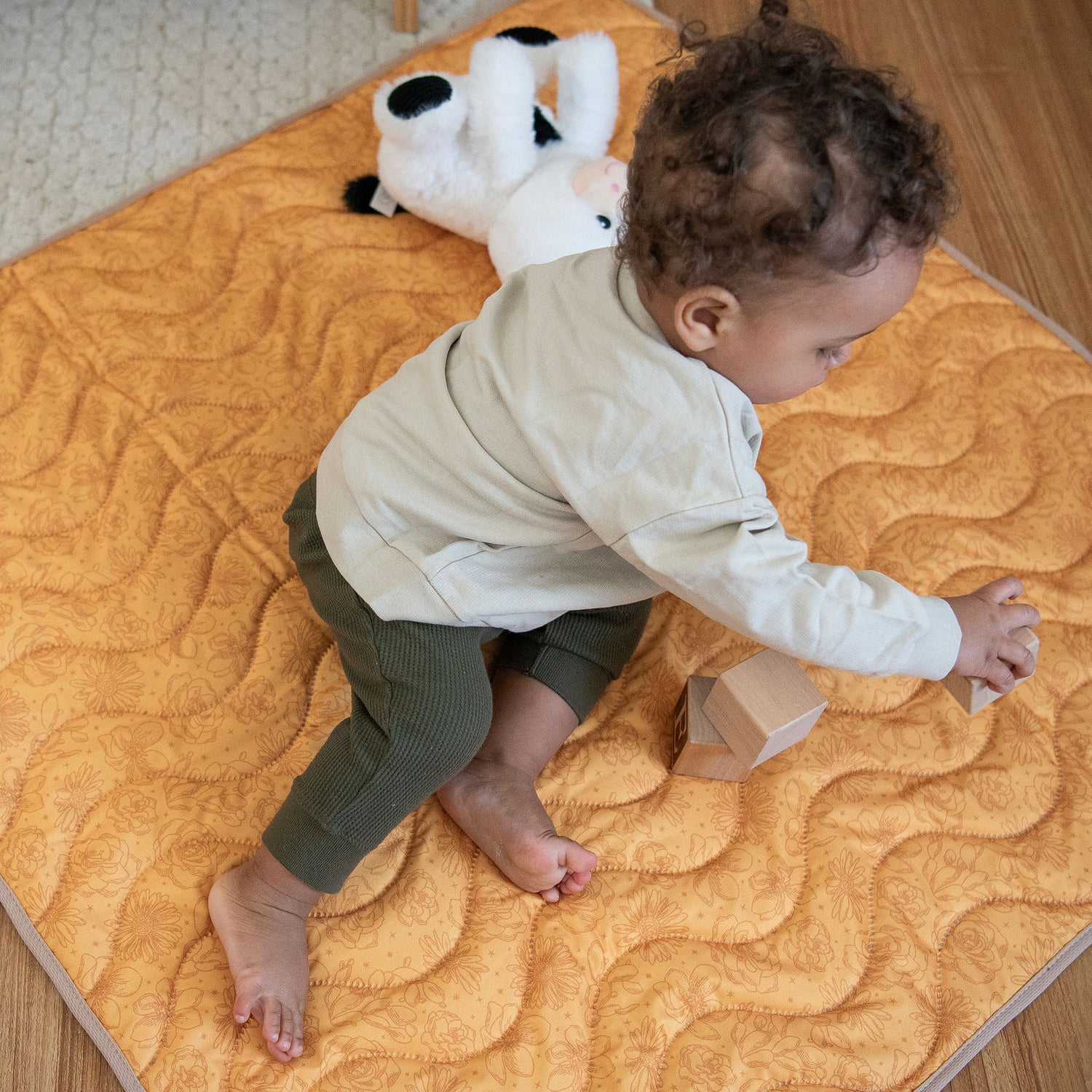 Anywhere Adventure Play Mat, Featuring Quilted Wipeable Machine Washable Fabric