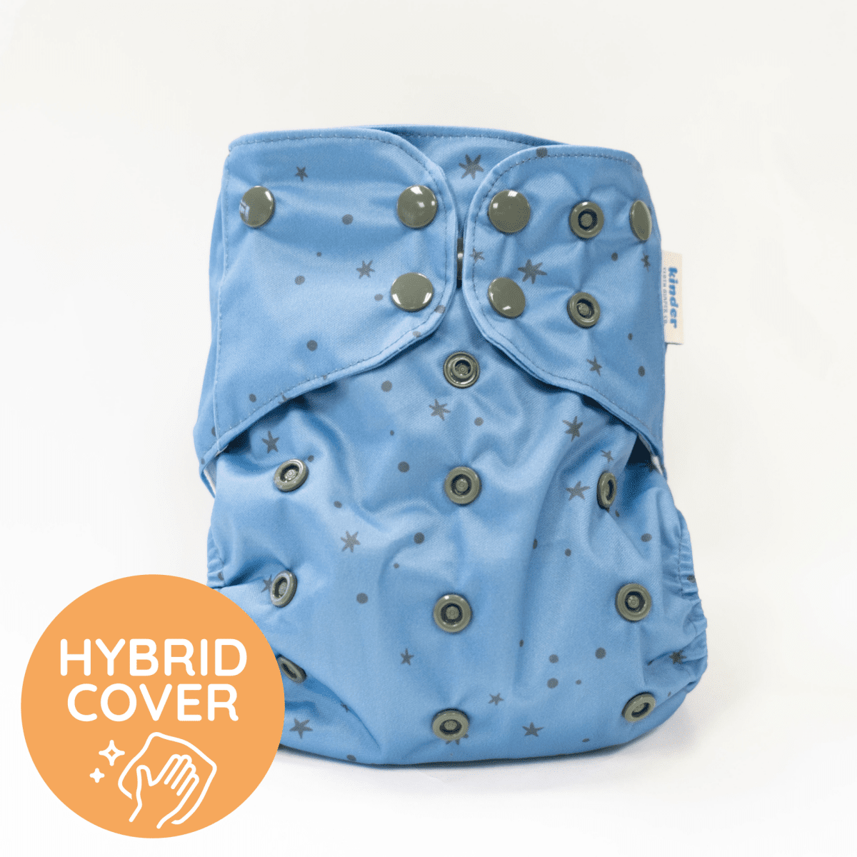 Tiny Stars (Delphinium) - Modern - Cloth - Diapers - Diaper Cover - Kinder Cloth Diaper Co. - Pittsburgh - Based - Small - Business - Woman - Owned