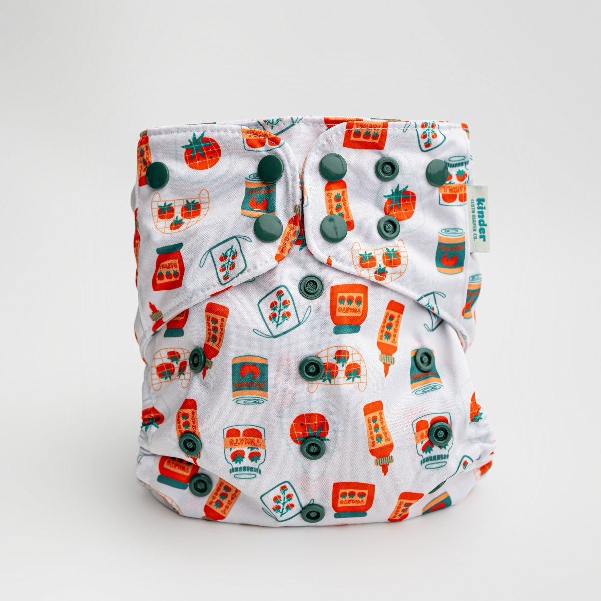 Tomatoes Galore - Modern - Cloth - Diapers - Pocket Diaper - Kinder Cloth Diaper Co. - Pittsburgh - Based - Small - Business - Woman - Owned