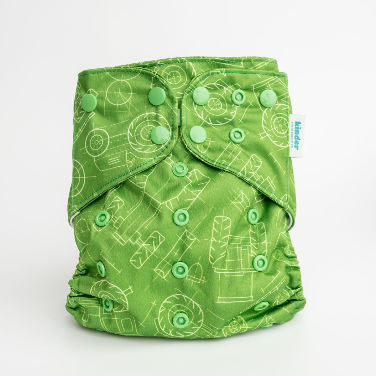 Tractor Time - Modern - Cloth - Diapers - Pocket Diaper - Kinder Cloth Diaper Co. - Pittsburgh - Based - Small - Business - Woman - Owned