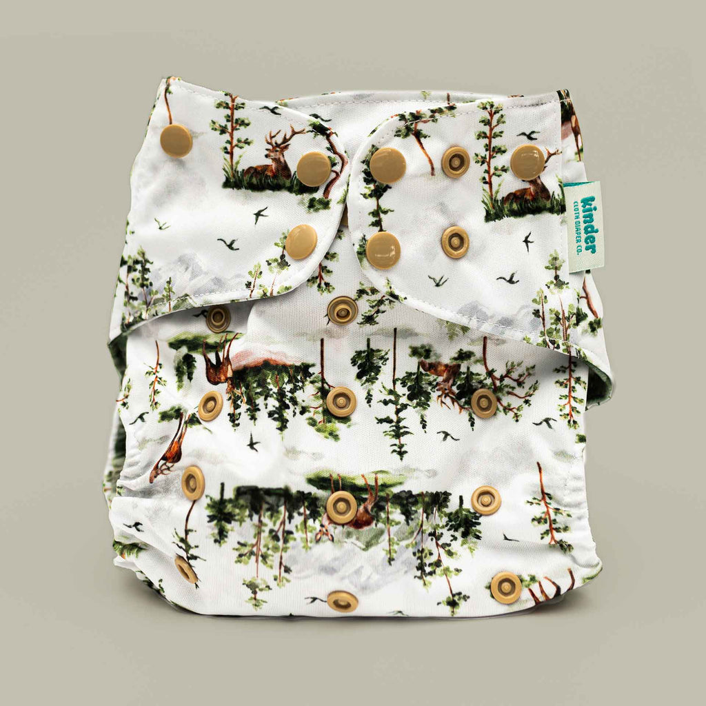 Nature: Essentials Pocket Cloth Diaper with Athletic Wicking Jersey, Grows with your Baby - Kinder Cloth Diaper Co. - 29 - 02 - 03 - modern reusable cloth diapers and more for birth to potty training - Pittsburgh Based Small Business