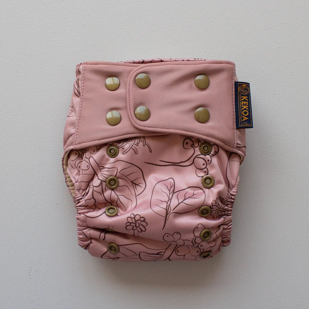 Kekoa: Premium Hybrid One Size Nappy 6 - 42 pounds - Kinder Cloth Diaper Co. - 14 - 06 - 02C - modern reusable cloth diapers and more for birth to potty training - Pittsburgh Based Small Business