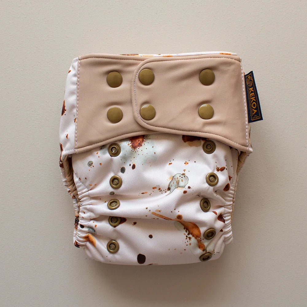 Kekoa: Premium Hybrid One Size Nappy 6 - 42 pounds - Kinder Cloth Diaper Co. - 14 - 06 - 02C - modern reusable cloth diapers and more for birth to potty training - Pittsburgh Based Small Business